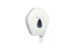 Toalettpapír adagoló maxi, fehér ABS műanyag, szürke szemmel

T3 MOD f-s


